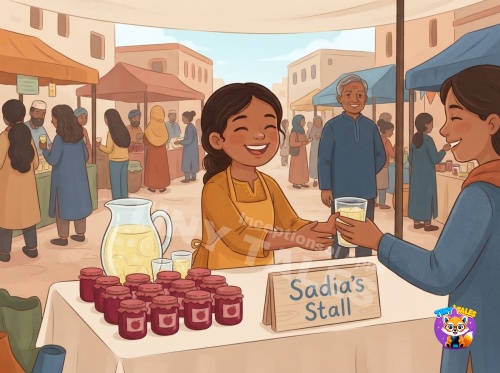Sadia and the Market Stall